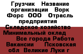 Грузчик › Название организации ­ Ворк Форс, ООО › Отрасль предприятия ­ Складское хозяйство › Минимальный оклад ­ 23 000 - Все города Работа » Вакансии   . Псковская обл.,Великие Луки г.